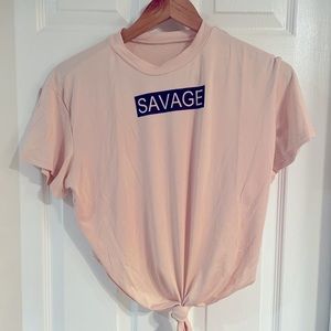 Unbranded SAVAGE crop Tee